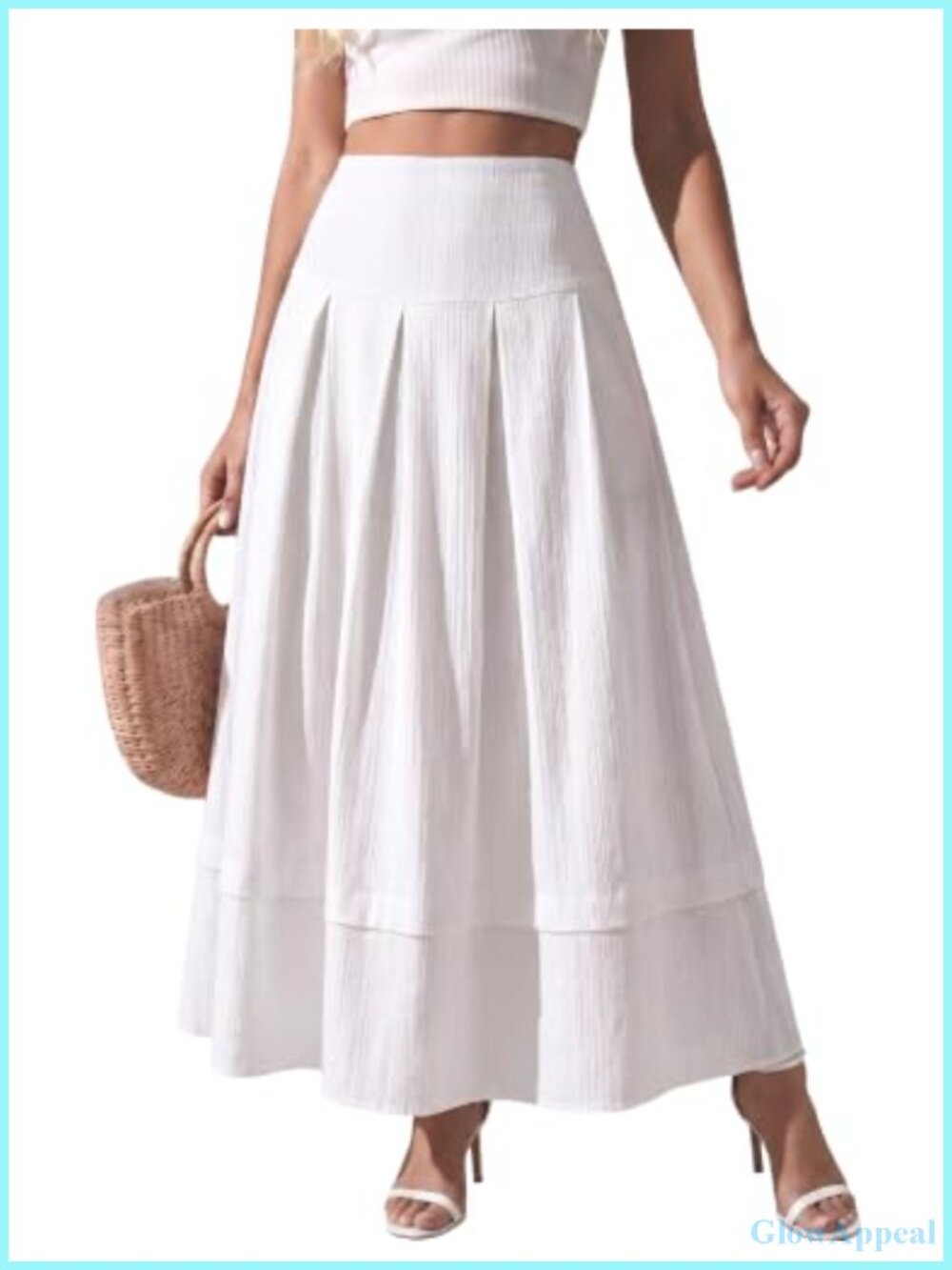 High Waisted Maxi Skirt Ruffle Tiered Long Skirts with Pocket for Women